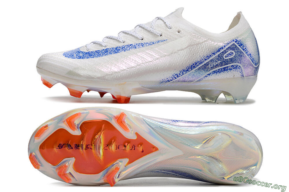Nike Air Zoom Mercurial Vapor 16 Elite FG Football Boots - White/Silver/Blue/Orange 1