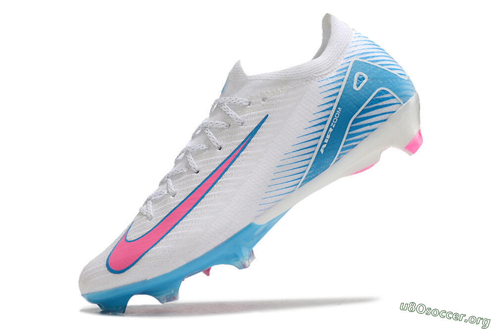 Nike Air Zoom Mercurial Vapor 16 Elite FG Football Boots - White/Pink/Blue 5