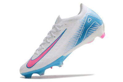 Nike Air Zoom Mercurial Vapor 16 Elite FG Football Boots - White/Pink/Blue