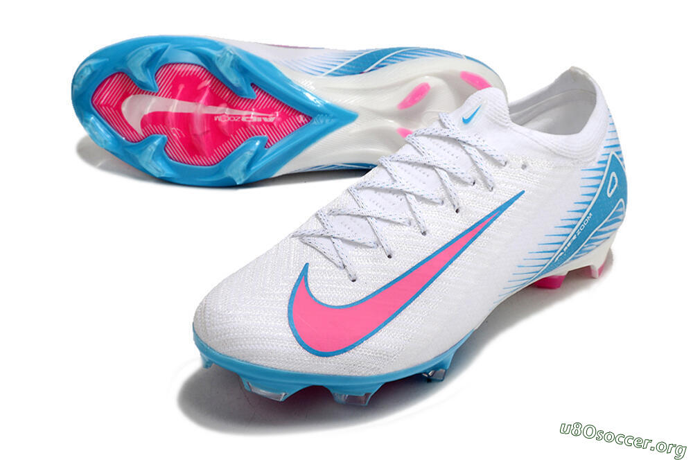 Nike Air Zoom Mercurial Vapor 16 Elite FG Football Boots - White/Pink/Blue 0