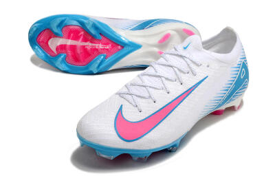Nike Air Zoom Mercurial Vapor 16 Elite FG Football Boots - White/Pink/Blue