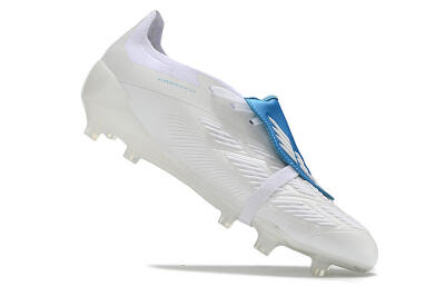 Adidas Predator Elite Foldover Tongue FG Football Boots - White/Blue