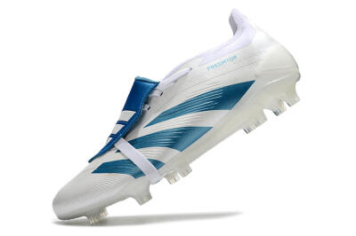 Adidas Predator Elite Foldover Tongue FG Football Boots - White/Blue
