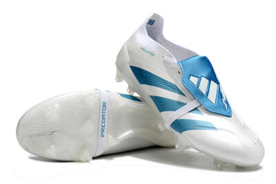 Adidas Predator Elite Foldover Tongue FG Football Boots - White/Blue