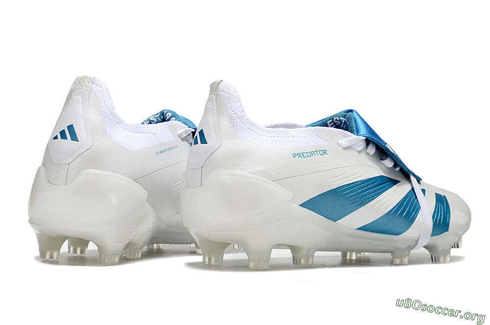 Adidas Predator Elite Foldover Tongue FG Football Boots - White/Blue 6