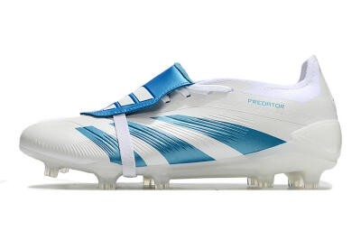 Adidas Predator Elite Foldover Tongue FG Football Boots - White/Blue