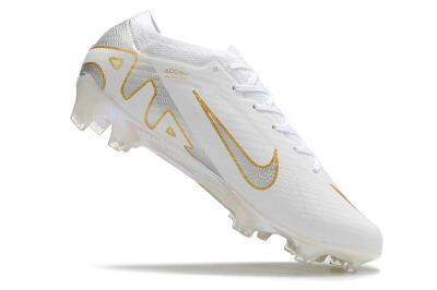 Nike Air Zoom Mercurial Vapor 15 Elite FG Football Boots - White/Silver/Gold