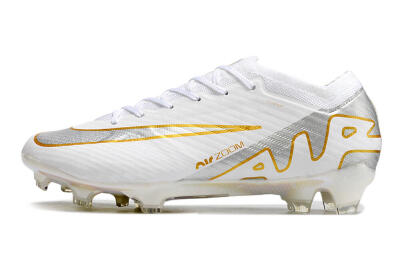 Nike Air Zoom Mercurial Vapor 15 Elite FG Football Boots - White/Silver/Gold