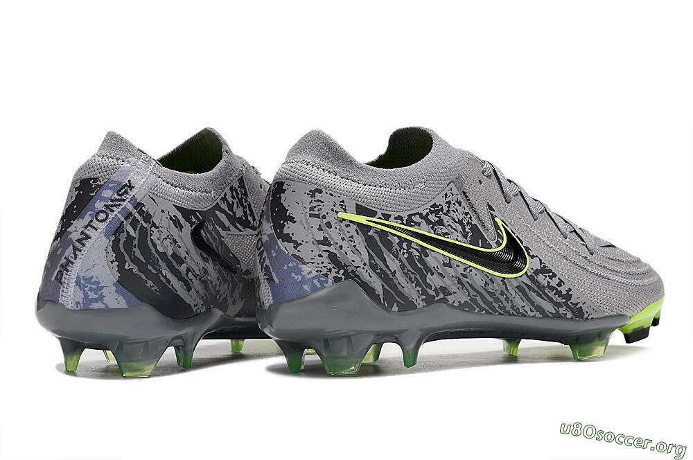 Nike Phantom Luna Elite NU FG Football Boots - Grey/Black/Yellow 6