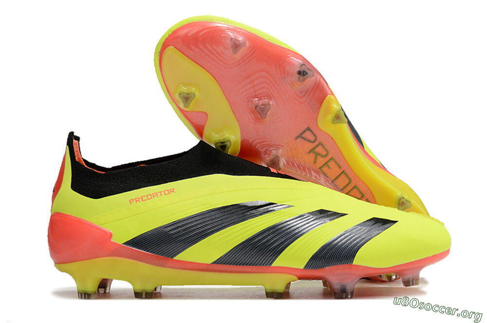 Adidas Predator Accuracy+ Laceless FG Football Boots - Yellow/Black/Orange 2