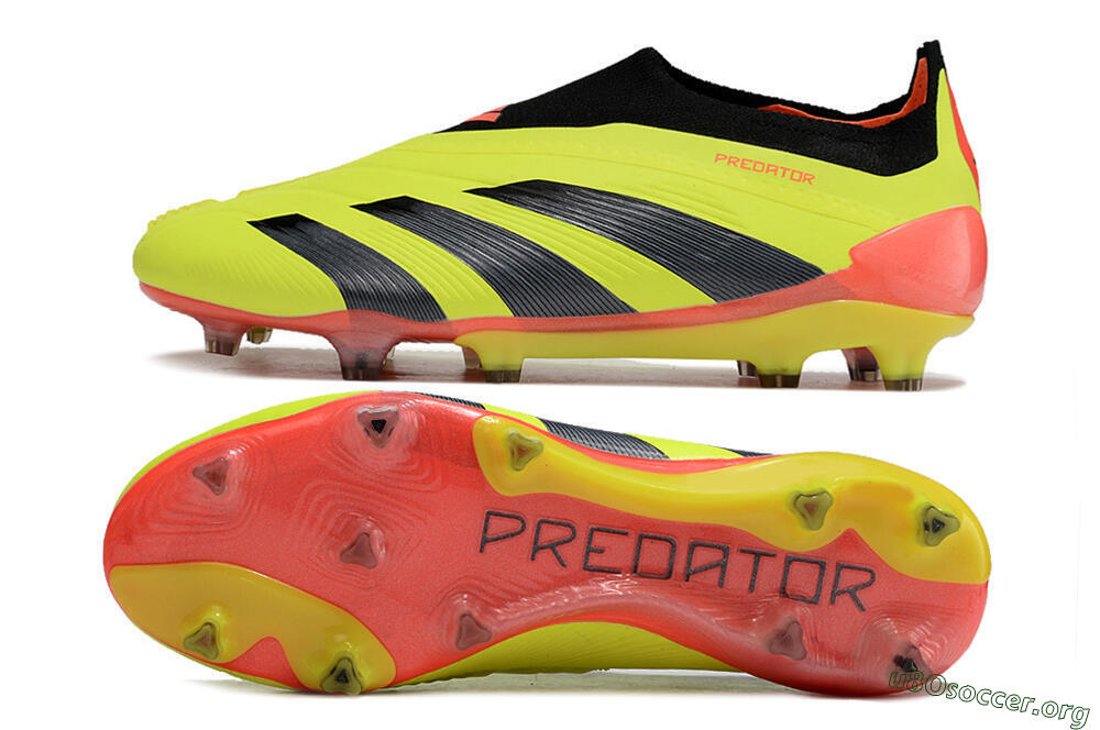 Adidas Predator Accuracy+ Laceless FG Football Boots - Yellow/Black/Orange 1