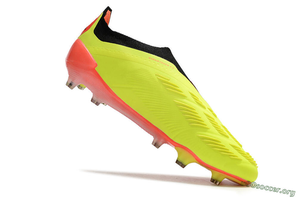 Adidas Predator Accuracy+ Laceless FG Football Boots - Yellow/Black/Orange 4
