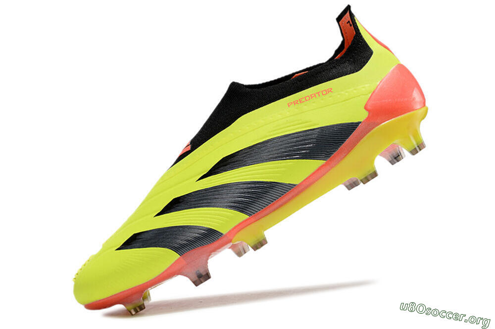 Adidas Predator Accuracy+ Laceless FG Football Boots - Yellow/Black/Orange 5