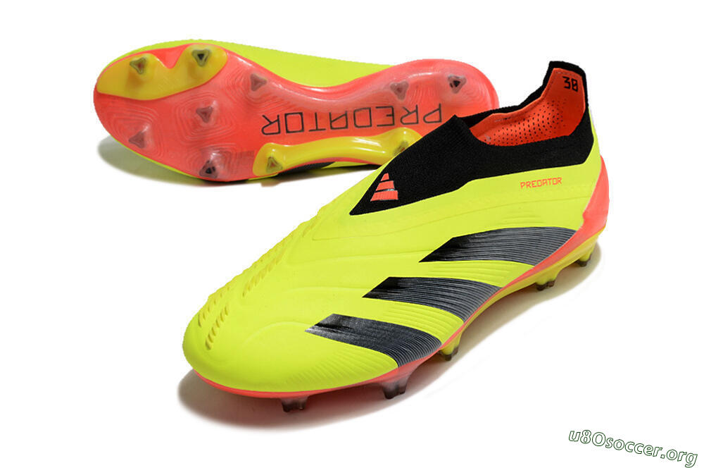Adidas Predator Accuracy+ Laceless FG Football Boots - Yellow/Black/Orange 0