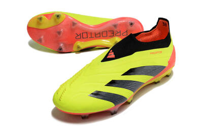 Adidas Predator Accuracy+ Laceless FG Football Boots - Yellow/Black/Orange