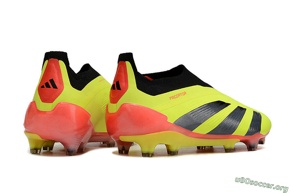 Adidas Predator Accuracy+ Laceless FG Football Boots - Yellow/Black/Orange 6