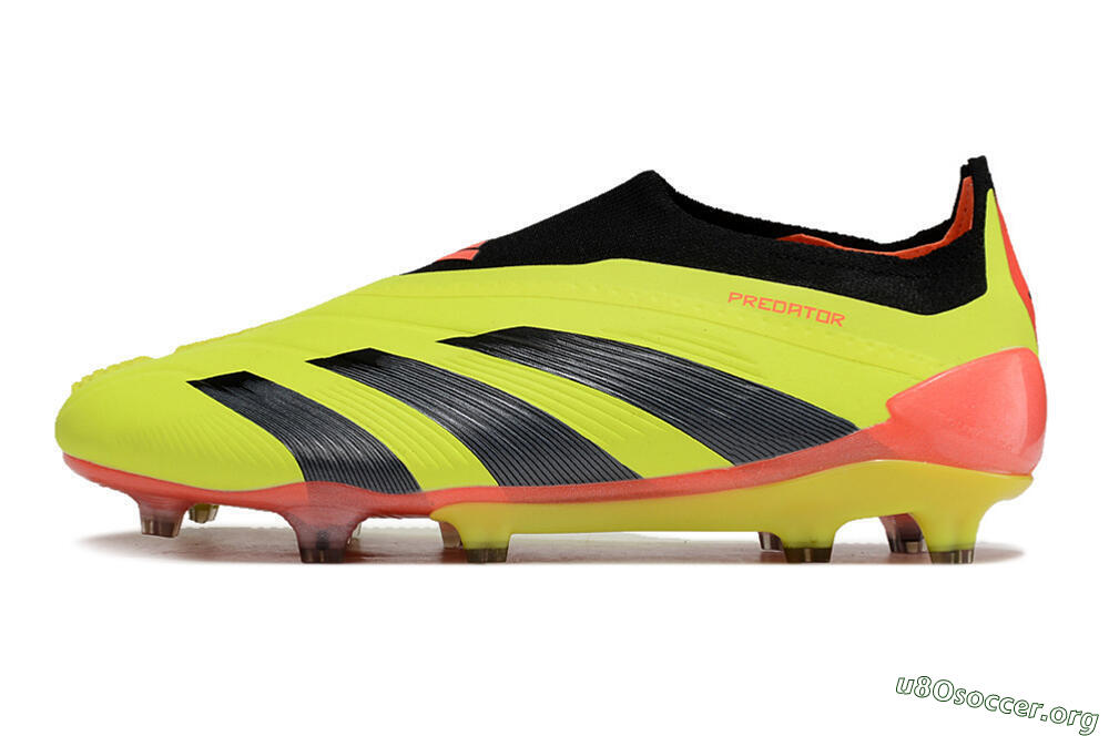 Adidas Predator Accuracy+ Laceless FG Football Boots - Yellow/Black/Orange 3