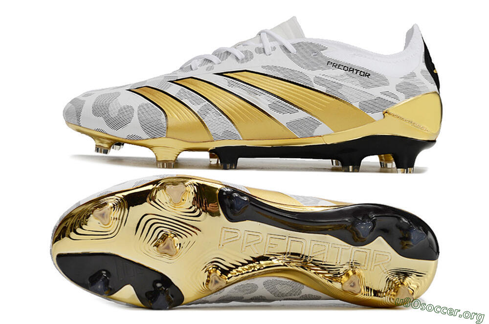 Adidas Predator Elite FG Football Boots - White/Grey/Gold 1