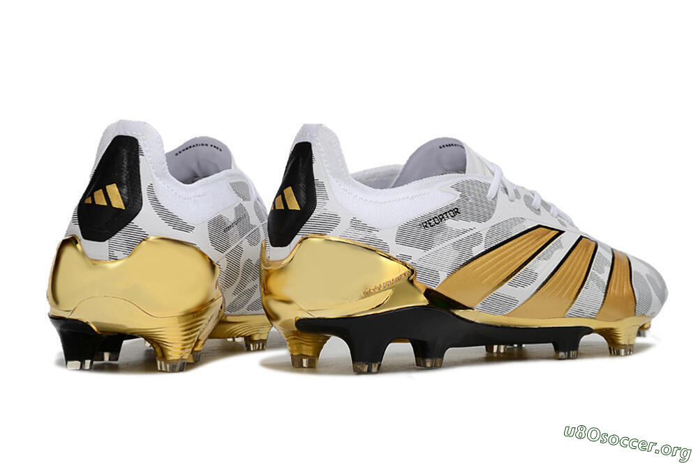 Adidas Predator Elite FG Football Boots - White/Grey/Gold 6