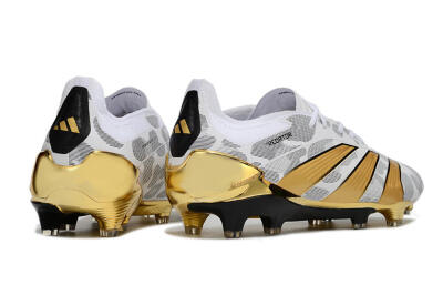 Adidas Predator Elite FG Football Boots - White/Grey/Gold