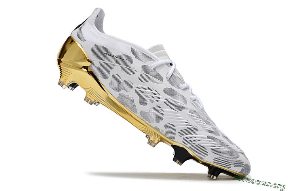 Adidas Predator Elite FG Football Boots - White/Grey/Gold 4