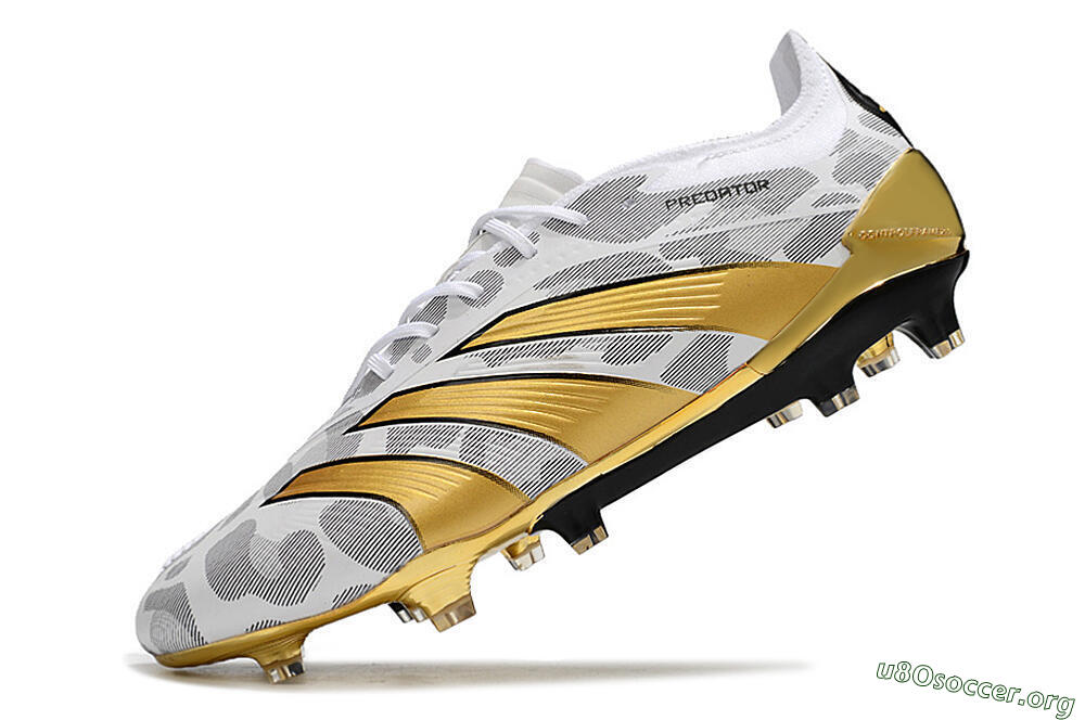 Adidas Predator Elite FG Football Boots - White/Grey/Gold 5