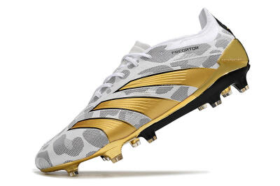 Adidas Predator Elite FG Football Boots - White/Grey/Gold