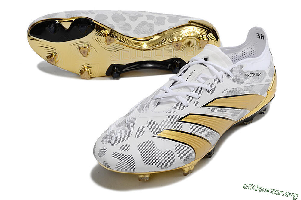 Adidas Predator Elite FG Football Boots - White/Grey/Gold 0