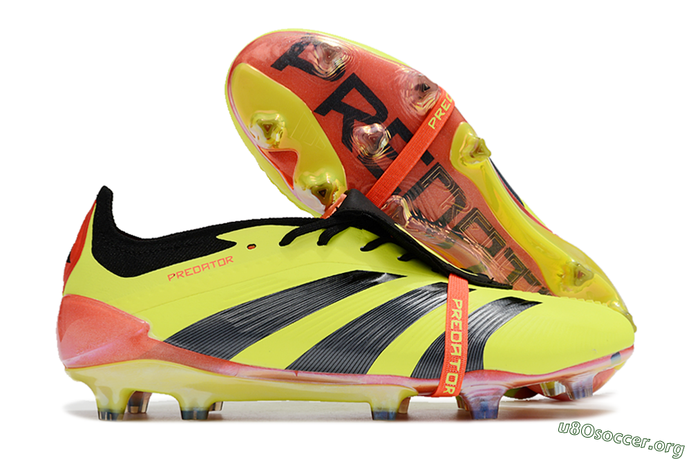 Adidas Predator Elite Foldover Tongue FG Football Boots - Yellow/Black/Orange 2
