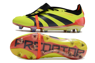 Adidas Predator Elite Foldover Tongue FG Football Boots - Yellow/Black/Orange
