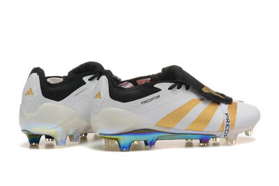 Adidas Predator Elite Foldover Tongue FG Football Boots - White/Black/Gold