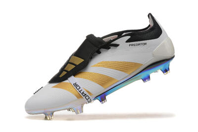 Adidas Predator Elite Foldover Tongue FG Football Boots - White/Black/Gold