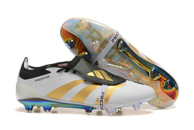 Adidas Predator Elite Foldover Tongue FG Football Boots - White/Black/Gold