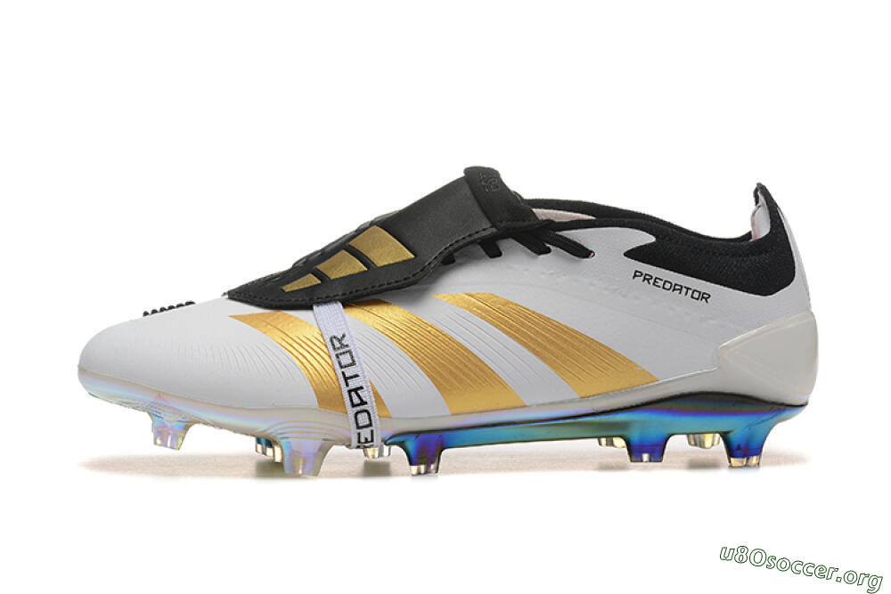 Adidas Predator Elite Foldover Tongue FG Football Boots - White/Black/Gold 3
