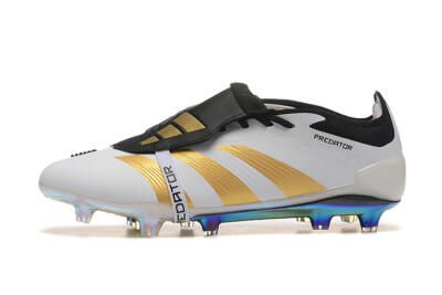 Adidas Predator Elite Foldover Tongue FG Football Boots - White/Black/Gold