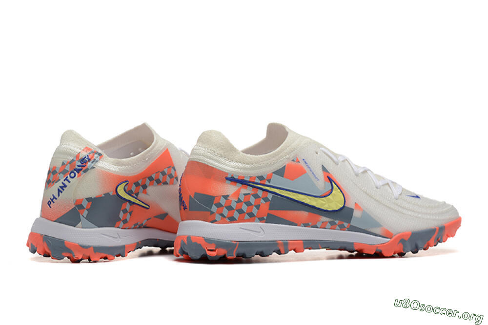 Nike Phantom GX 2 Elite TF Football Shoes - White/Blue/Yellow/Orange 5