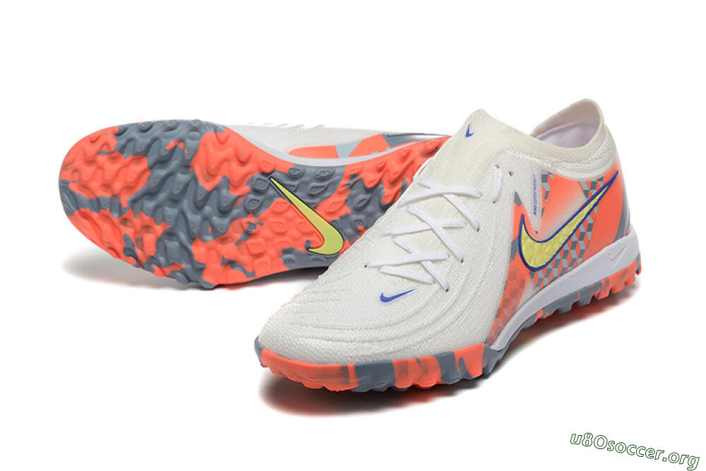 Nike Phantom GX 2 Elite TF Football Shoes - White/Blue/Yellow/Orange 0