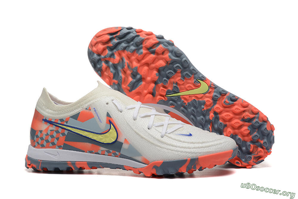 Nike Phantom GX 2 Elite TF Football Shoes - White/Blue/Yellow/Orange 2