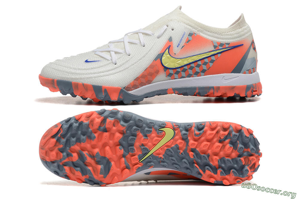Nike Phantom GX 2 Elite TF Football Shoes - White/Blue/Yellow/Orange 1