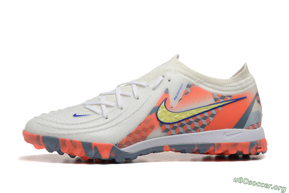 Nike Phantom GX 2 Elite TF Football Shoes - White/Blue/Yellow/Orange 3