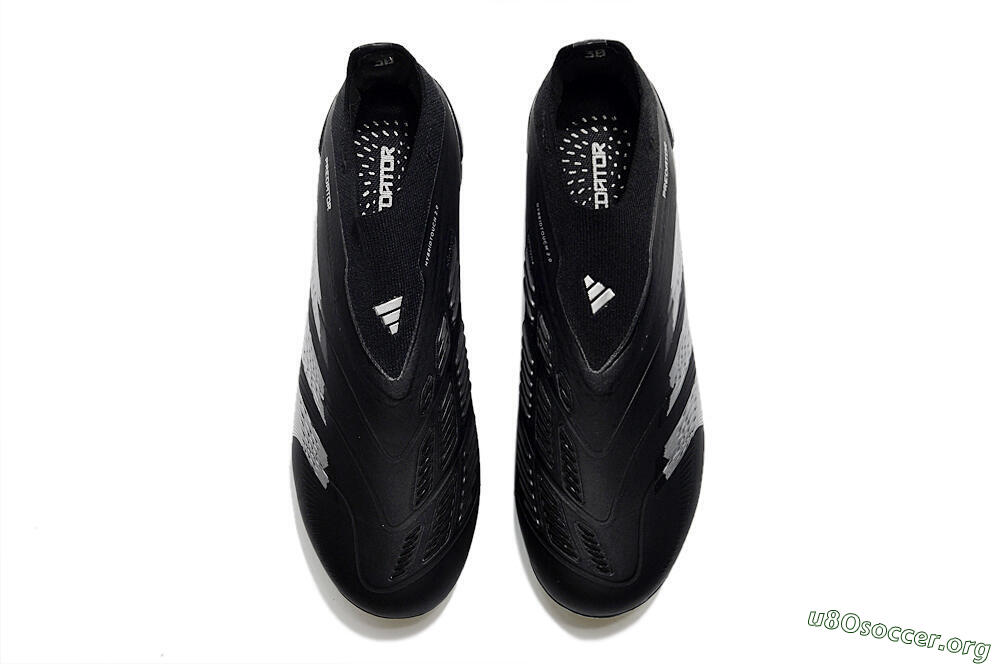 Adidas Predator Accuracy+ Laceless FG Football Boots - Black/Silver 4