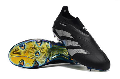 Adidas Predator Accuracy+ Laceless FG Football Boots - Black/Silver