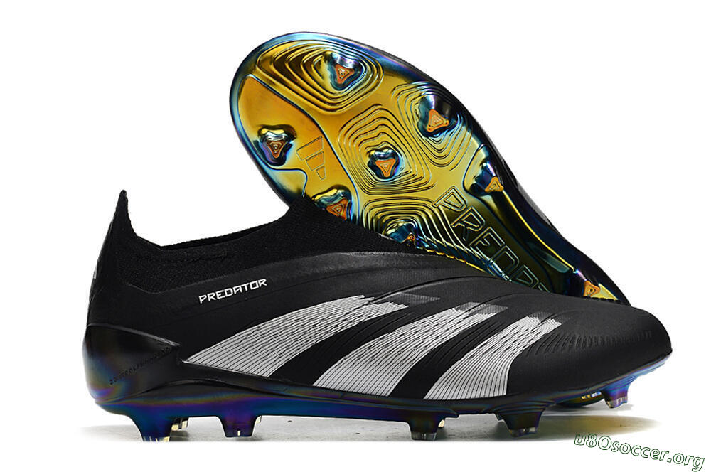 Adidas Predator Accuracy+ Laceless FG Football Boots - Black/Silver 2
