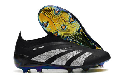 Adidas Predator Accuracy+ Laceless FG Football Boots - Black/Silver