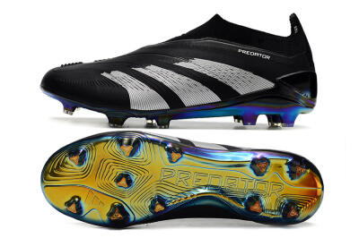 Adidas Predator Accuracy+ Laceless FG Football Boots - Black/Silver