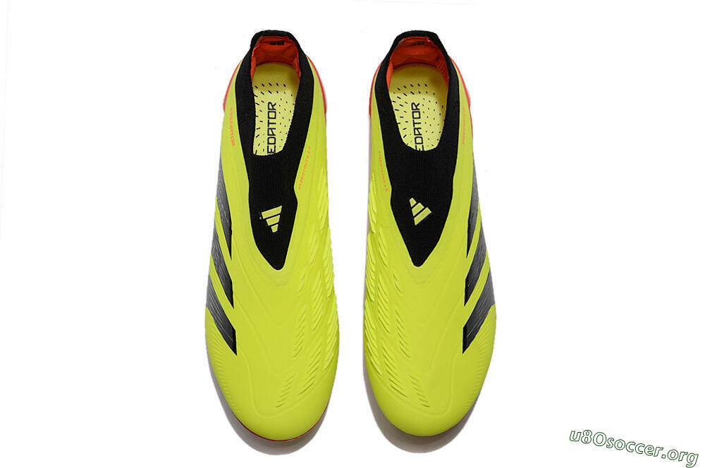Adidas Predator Accuracy+ Laceless FG Football Boots - Yellow/Black/Grey 4