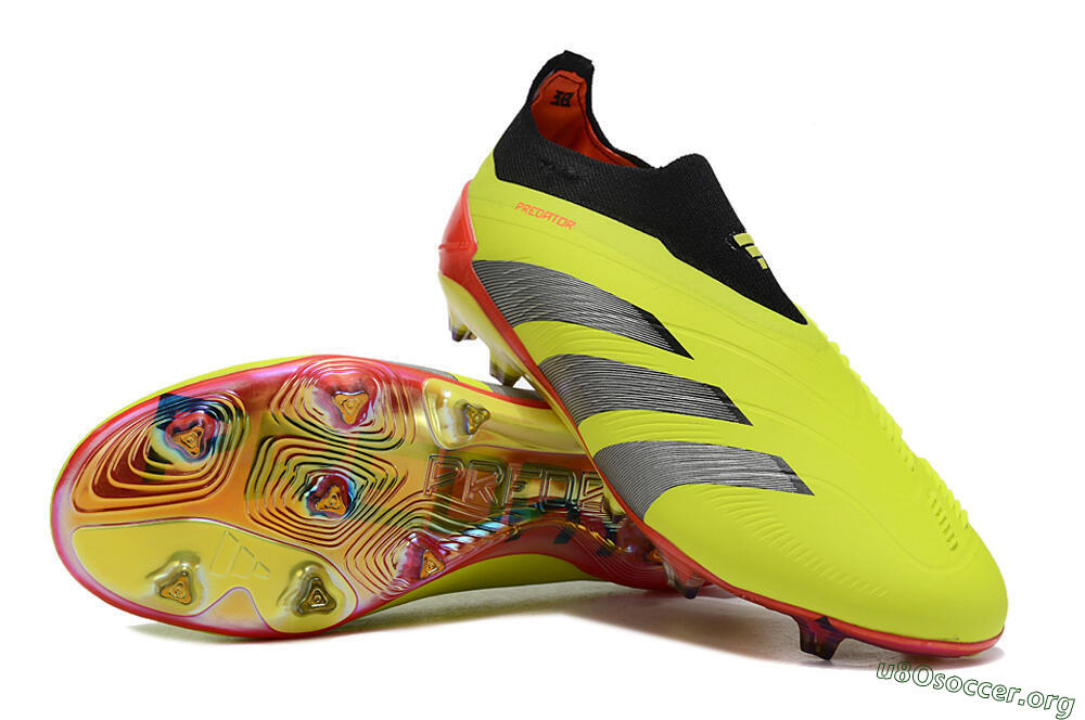 Adidas Predator Accuracy+ Laceless FG Football Boots - Yellow/Black/Grey 0