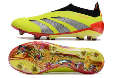 Adidas Predator Accuracy+ Laceless FG Football Boots - Yellow/Black/Grey