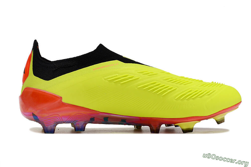 Adidas Predator Accuracy+ Laceless FG Football Boots - Yellow/Black/Grey 5