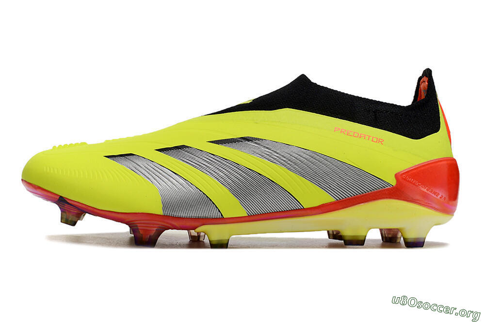 Adidas Predator Accuracy+ Laceless FG Football Boots - Yellow/Black/Grey 3